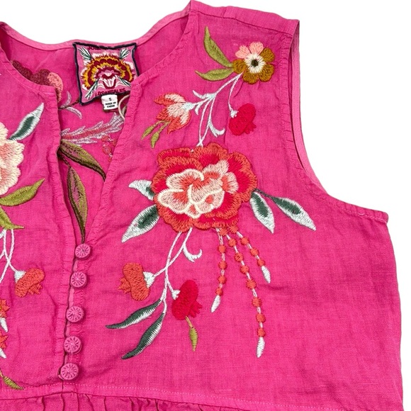 Johnny Was Joya Linen Tank Dress Size Small - Picture 8 of 16